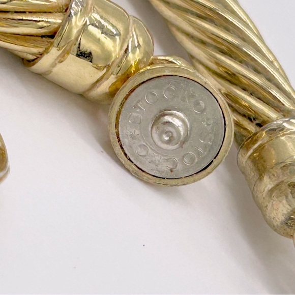 Stocko Vintage Twisted Rope Black Pendant Snap Clasp Necklace - Picture 4 of 5